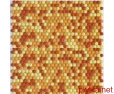 Керамічна плитка Мозаїка SMT-MOS MIX Y47+Y45+Y37 DIAM12mm помаранчевий 325x315x6