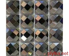 Керамическая плитка Мозаика S-MOS DIAMOND 14 (SILVER GREY) темный 305x305x4