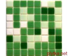 Керамічна плитка Мозаїка R-MOS WA41424611 mix green зелений 327x327x4