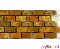 Керамічна плитка Мозаїка T-MOS M084-TQ  GOLD TRAVERTIN помаранчевий 15x32x10