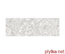 Керамическая плитка White Inserto Flower белый 250x750x0 глянцевая