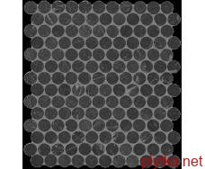 Керамогранит Керамическая плитка Мозаика ROMA GRAFITE ROUND MOSAICO 29.5х32.5 (мозаика) FLTP 0x0x0
