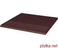 Керамическая плитка Плитка Клинкер NATURAL BROWN DURO 30х30 (структурная ступенька) 0x0x0