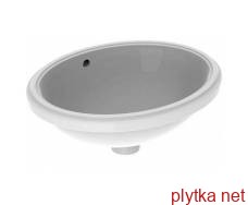 variform undercounter washbasin, oval, 42 * 42cm, with overflow, glazed underneath