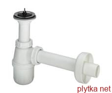washbasin siphon with outlet, 1 1/4, plastic