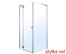 Benita душова кабіна 90 * 90 * 195см, квадратна (скла + двері), ліва, орні, хром, прозоре