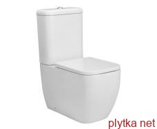 orlando compact: toilet bowl 64.5 * 35.5 * 84cm floor-standing, mountains. outlet, bottom inlet, 3 / 6L tank, solid slim slow-closing seat