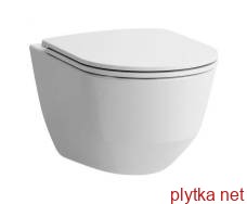 pro toilet wall hung 36 * 53cm, rim, with pro slim toilet seat with lid, removable, slow closing (h8209560000001 + h8989660000001)