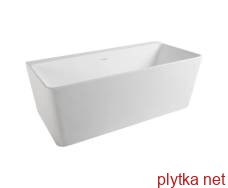 ванна 165*80*59см отдельностоящая/пристенная каменная solid surface