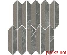 Керамічна плитка Мозаїка NOISY WHISPER GRAPHITE MOZAIKA CIĘTA MIX MAT 27.4х29,8 (мозаїка) 0x0x0