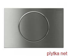 Кнопка смыва Sigma 10 с системой смыва &quot;стоп&quot;: нержавеющая сталь матовая/полированная/матовая, антивандальное крепление (115.787.SN.5)