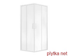 Vi`z душова кабіна 80 ~ 90 * 185см квадратна (скла + двері), регульований білий профіль, скло "zuzmara"