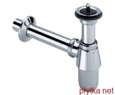 washbasin siphon with outlet, 1 1/4, chrome