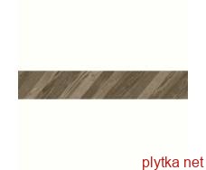 Керамогранит Керамическая плитка 9L7170 WOOD CHEVRON RIGHT 15х90 (плитка для пола и стен), коричневая 0x0x0