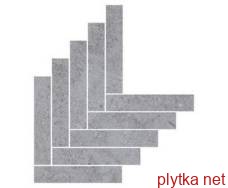 Керамическая плитка Мозаика 44*61 Kalkstone Grey Mosaico Freccia Ranw 0x0x0