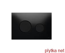 Панель смыва для унитаза TECEloop: стекло черное, кнопки черные (9240657)