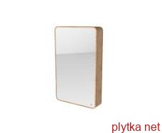 NATURE Зеркальный шкаф с ящиком из натурального дубового шпона 80х50: боковое открывание (100232824)