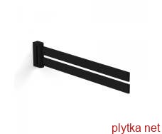 2138008E-BP SLIM black Тримач для рушника поворотний 43 см., чорний матовий