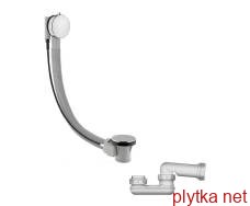 Сифон для ванны с автоматическим сливом-переливом L-58 хромированный (100060498)