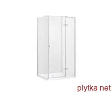 Кабина квадратная PIXA 90x90x195 права: стекло прозрачное, профиль хромированный