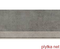 Керамогранит Керамическая плитка Плитка Клинкер HIGHBROOK DARK GREY STEPTREAD 29.8х59.8 (ступенька) 0x0x0