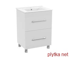 nemo new furniture set 60cm white: floor stand, 2 drawers + washbasin surface mount art 13-01-060b
