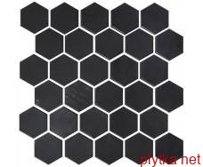 Керамічна плитка H 6021 HEXAGON BLACK чорний 295x295x9 глянцева
