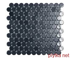 Керамічна плитка Мозаїка 30,1*31,3 Br Black Circle 6005C чорний 301x313x0 глянцева