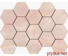 Керамічна плитка Декор 32,5*22,5 Cr Lux Noor Peach Hexagonos 0x0x0
