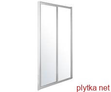 door to a niche 120 * 195cm, sliding, chrome profile, transparent glass 5mm