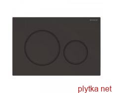 Кнопка змиву SIGMA 20, подвійний змив, пластик, легкоочисна поверхня, чорний матовий /чорний (115.882.16.1)