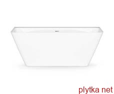 VAQUAWA/00 QUADRO WALL Ванна пристенная 160см, из литого искусственного камня, белый глянец (1 сорт)