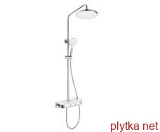 centrum w shower system (thermostatic mixer for shower, overhead and hand shower 3 modes, hose)