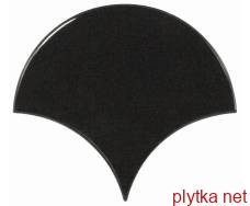 Керамическая плитка Scale Fan Black черный 106x120x0 глянцевая