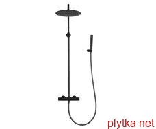 SISTEMA R система душова (термостат для душа, верхній душ 300 мм SS коло, ручний душ стік 2 режими латунь, шланг 150 см), de la noche