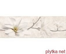 Керамическая плитка STONE FLOWERS INSERTO BEIGE 25х75 (плитка настенная, декор) 0x0x0
