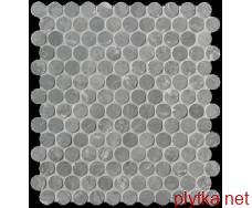 Керамическая плитка Мозаика ROMA DIAMOND GRIGIO SUP. ROUND GRES MOSAICO 29.5x32.5 FNY9 (мозаика) 0x0x0