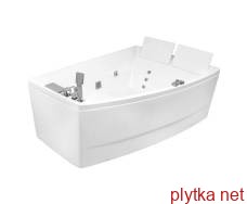 bathtub 170 * 120 * 63cm, asymmetric, hydromassage, right