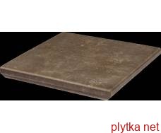Керамічна плитка Клінкерна плитка ILARIO BROWN 33х33 (сходинка кутова з капіносом) 0x0x0