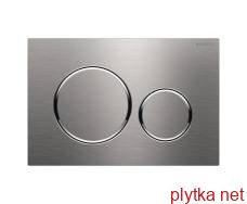 sigma 20 flush plate, double flush, stainless steel matt / polished / matt