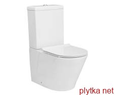 nemo rimless compact 71 * 36 * 85cm outdoor mount rimless outlet, bottom inlet, 3 / 4.5 l tank, solid slim slow-closing seat