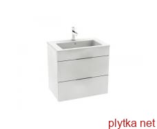 suit vanity unit 64 * 42.2 * 62cm, complete with washbasin with 1m hole under the mixer in the middle, suspended, white gloss