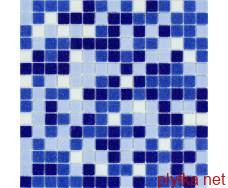 Мозаїка R-MOS B11243736 мікс синій 20x20 на сiтцi 327x327x4