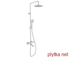 SISTEMA E система душова (термостат для ванни, верхній душ 230 мм ABS коло, ручний душ 121 мм 3 режими, шланг 160 см), cromo	