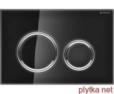 Кнопка смыва Sigma 21, черное стекло/хромированная глянцевая (115.884.SJ.1)