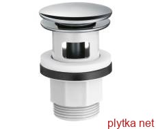 Донный клапан для умывальников с переливом push-open хромированный (50105000)