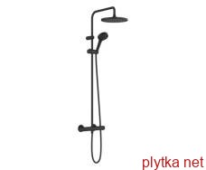 VERNIS BLEND душова система Showerpipe 240 з термостатом, 1jet, чорний матовий