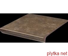 Керамічна плитка Клінкерна плитка ILARIO BROWN 30х33 (сходинка з капіносом) 0x0x0