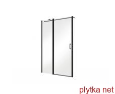 Душові двері Exo-C Black 120x190 прозорі, чорний мат