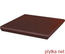 Керамічна плитка Клінкерна плитка CLOUD BROWN DURO 33х33 (структурна кутова сходинка з капіносом) 0x0x0